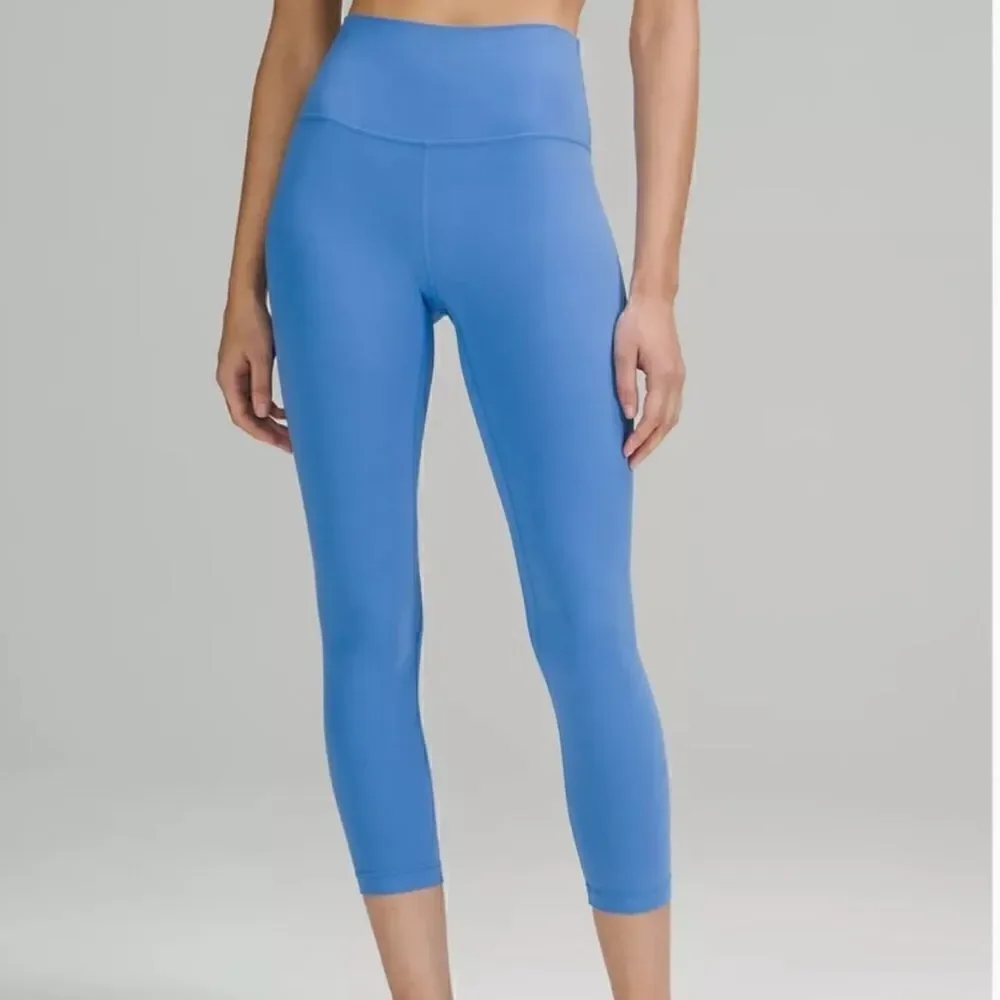 Lululemon Align High Rise Crop Legging Blue Nile 10